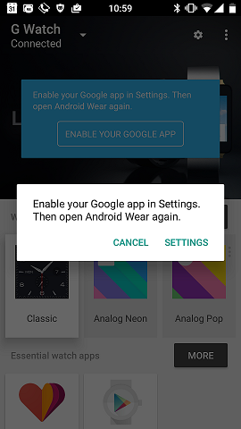 Android Wear requires Google